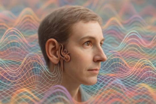 intricate auditory stimuli, inquisitive, resonating, photorealistic, within an acoustic wave matrix of colors, highly detailed, harmonic vibrations, tilt-shift effect, pastel colors, soft lighting, shot with a 24mm lens.