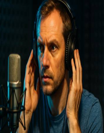 perceptive auditory attention, observing, filtering, photorealistic, in a soundproof studio, highly detailed, highlights cognition in action, ultra-HD, vibrant multicolors, focused spotlight, shot with a telephoto lens.